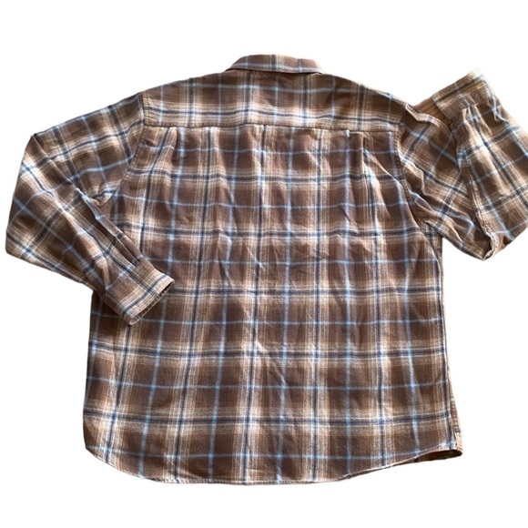 Weatherproof Men’s Brown Blue Flannel Button Down Long Sleeve Shirt Size XXL - Picture 4 of 6